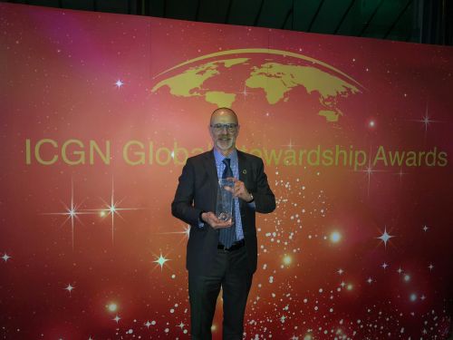 David Sheasby getting ICGN award