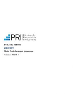PRI Public Transparency Report 2021